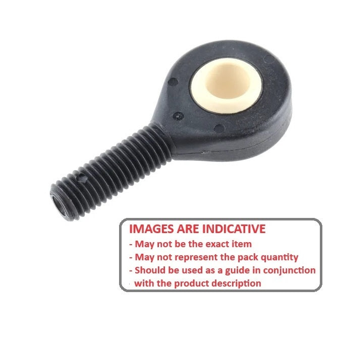 1063133 | REM-050-R-PP --- Male Rod Ends - 5x42 mm - M5x0.8 Right - Plastic Rod End