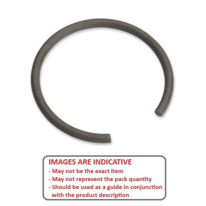 1088772 | WRI-0100-RD (12500 Pcs) --- Internal Retaining Rings - 10x0.8x10.8 mm Round Wire - Carbon Spring Steel Wire Clip