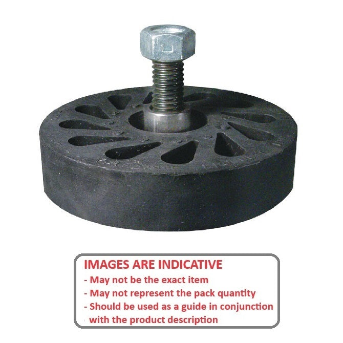 1186688 | RR-408RS --- Durasoft Stud Mount Rollers - 101.6 mm 1/2-13 UNC - 12.7mm - 27.94 mm - Neoprene Rubber Roller