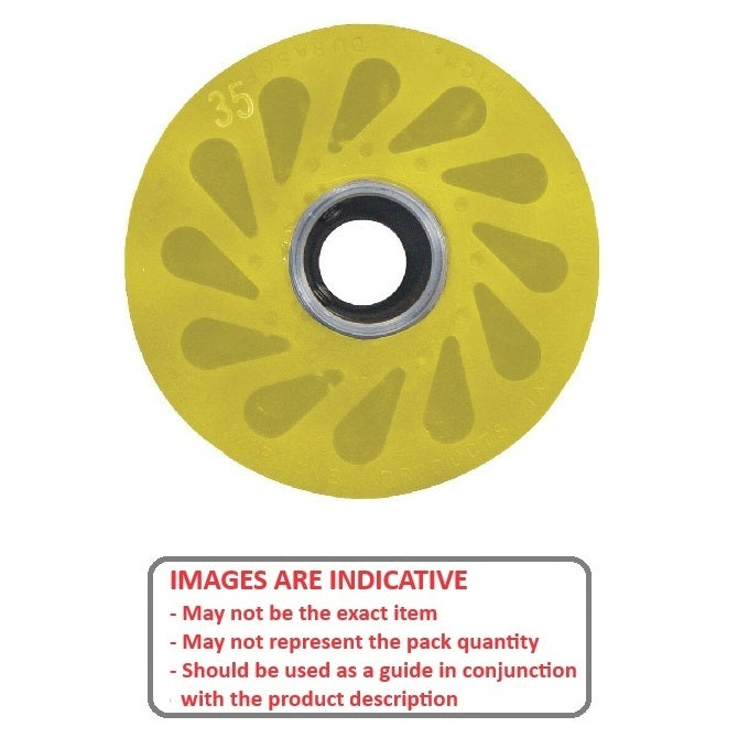 1186668 | RR-472RS --- Durasoft Shaft Mount Rollers - 101.6x23.37x12.7 mm - Polyurethane Roller