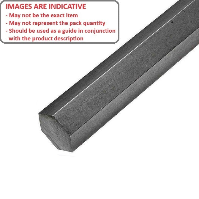 1094461 | 6R-0111-0914-CSL (Length) --- Hexagonal Bar Rod - 11.11x914 mm - Low Carbon - Carbon Steel - Low Carbon