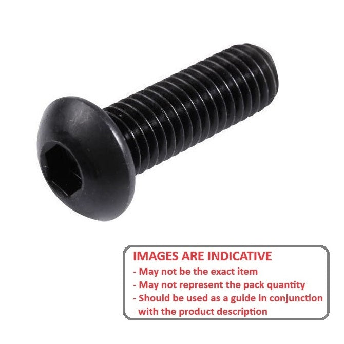 1037738 | SC015F-005-B-SK-C (10 Pcs) --- Button Screws - 0-80 UNF - 1.52mm - 4.8 mm - Alloy Steel Socket Screw
