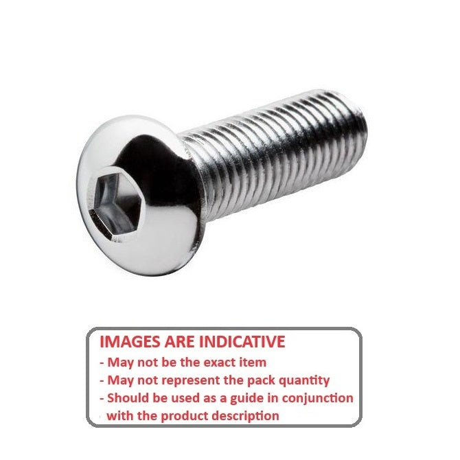 1039346 | SC020M-006-B-SK-S4 (20 Pcs) --- Button Screws - M2 - 2x0.4mm - 6 mm - 304 Stainless Socket Screw