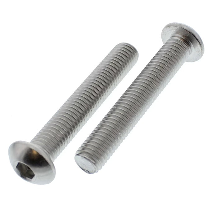 1039594 | SC020M-012-B-SK-S4 (50 Pcs) --- Button Screws - M2 - 2x0.4mm - 12 mm - 304 Stainless Socket Screw