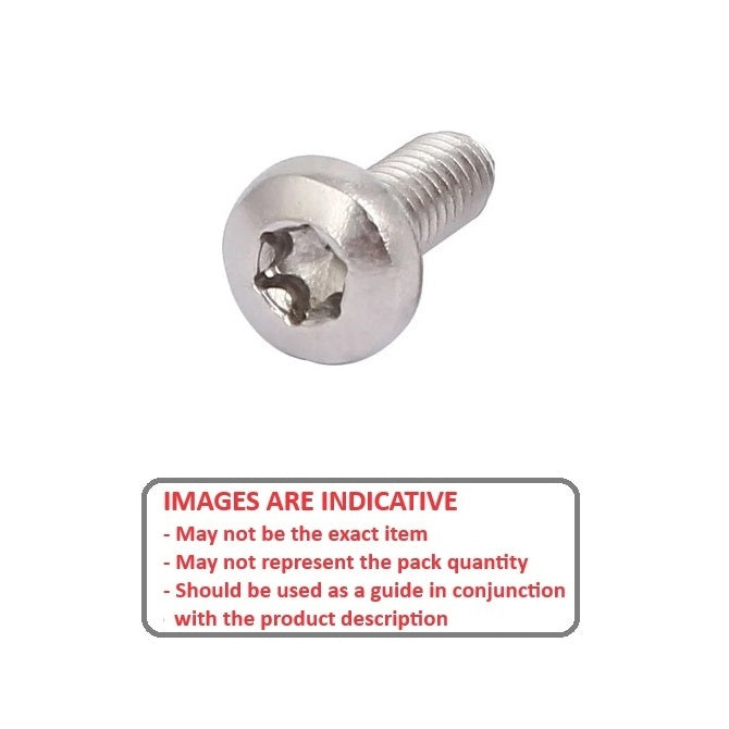 1042956 | SC028C-006-B-TX-S3 (10000 Pcs) --- Button Screws - 4-40 UNC - 2.85mm - 6.4 mm - 303 Stainless Torx Screw