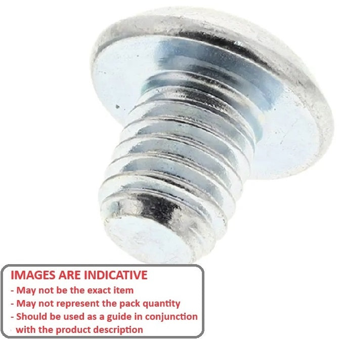 1070666 | SC064C-010-B-SK-CZ (10 Pcs) --- Button Screws - 1/4-20 UNC - 6.35mm - 9.5 mm - Zinc Plated Steel Socket Screw