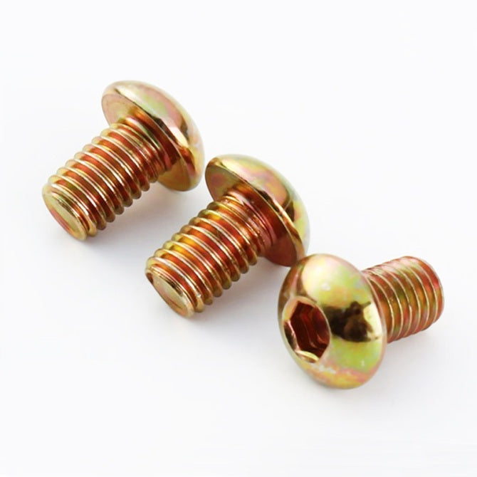 1074069 | SC064F-010-B-SK-CZ (100 Pcs) --- Button Screws - 1/4-28 UNF - 6.35mm - 9.5 mm - Zinc Plated Steel Socket Screw