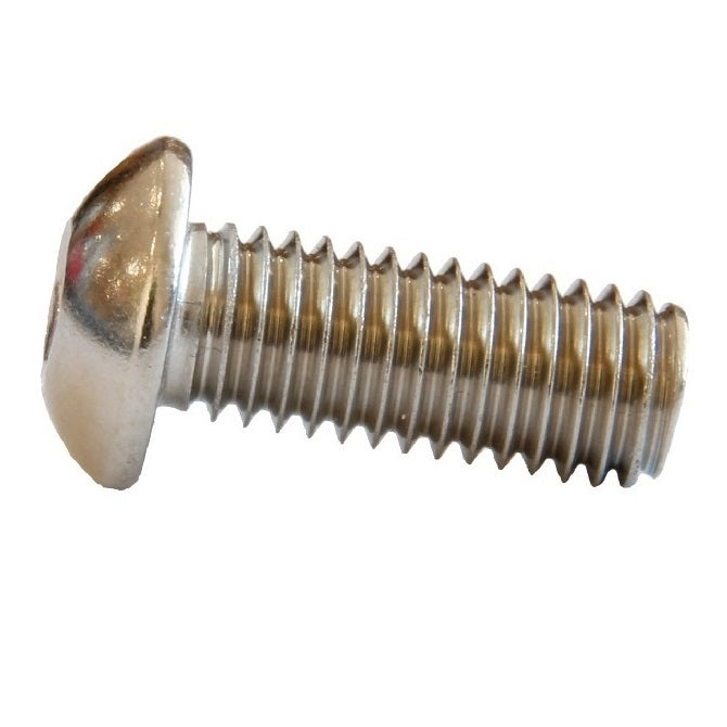 Button Screws - 1/4-28 UNF - 6.35mm - 25.4 mm - Zinc Plated Steel Socket