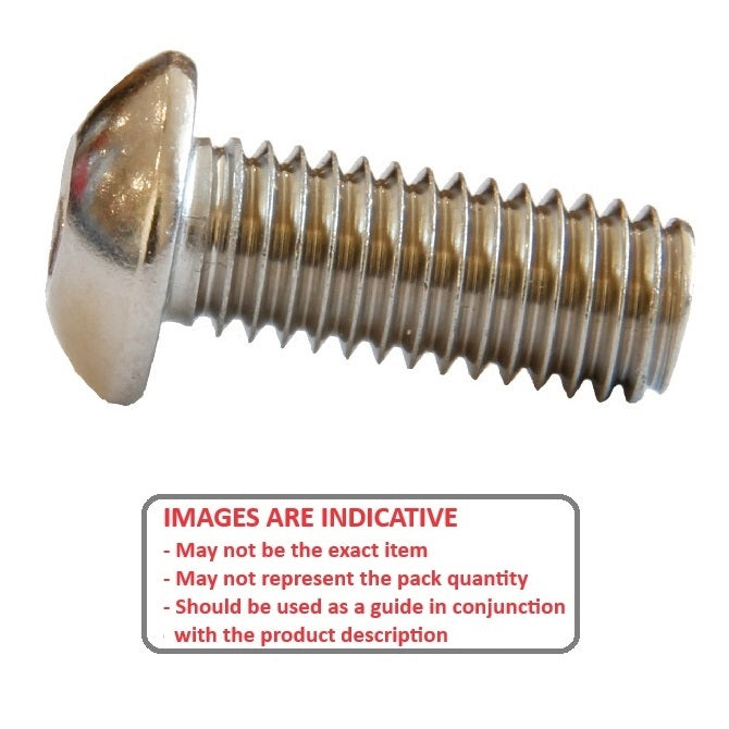1074156 | SC064F-019-B-SK-CZ (50 Pcs) --- Button Screws - 1/4-28 UNF - 6.35mm - 19.1 mm - Zinc Plated Steel Socket Screw