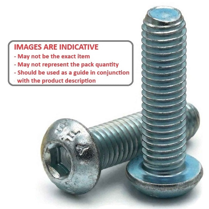 1074212 | SC064F-032-B-SK-CZ (50 Pcs) --- Button Screws - 1/4-28 UNF - 6.35mm - 31.8 mm - Zinc Plated Steel Socket Screw