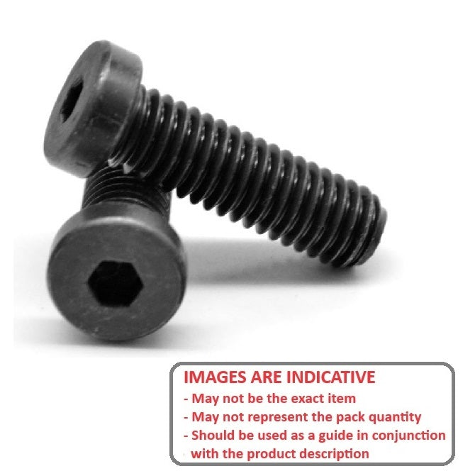 1066315 | SC060M-012-LH-SK-C (10 Pcs) --- Low Head Socket Screws - M6 - 6x1mm - 12 mm - High Tensile Steel / Black Oxide Carbon Steel Screw