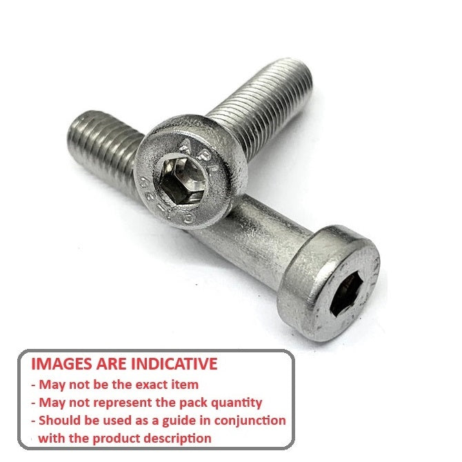 1052855 | SC040M-012-LH-SK-S6L (2 Pcs) --- Low Head Socket Screws - M4x0.7 12x7 mm 316L Stainless - Stainless Steel 316L Screw