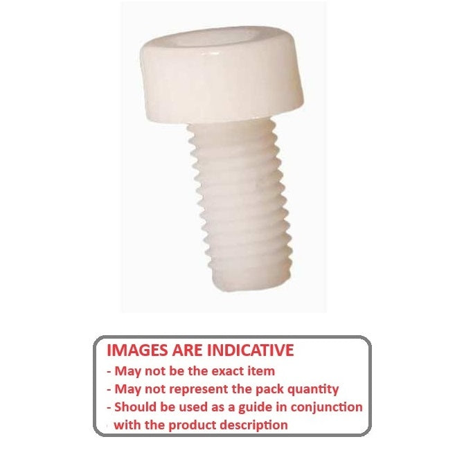 1058954 | SC048F-006-C-SK-N (30 Pcs) --- Socket Cap Screws - 10-32 UNF - 4.76mm - 6.4 mm - Nylon - Zytel 101 - Screw