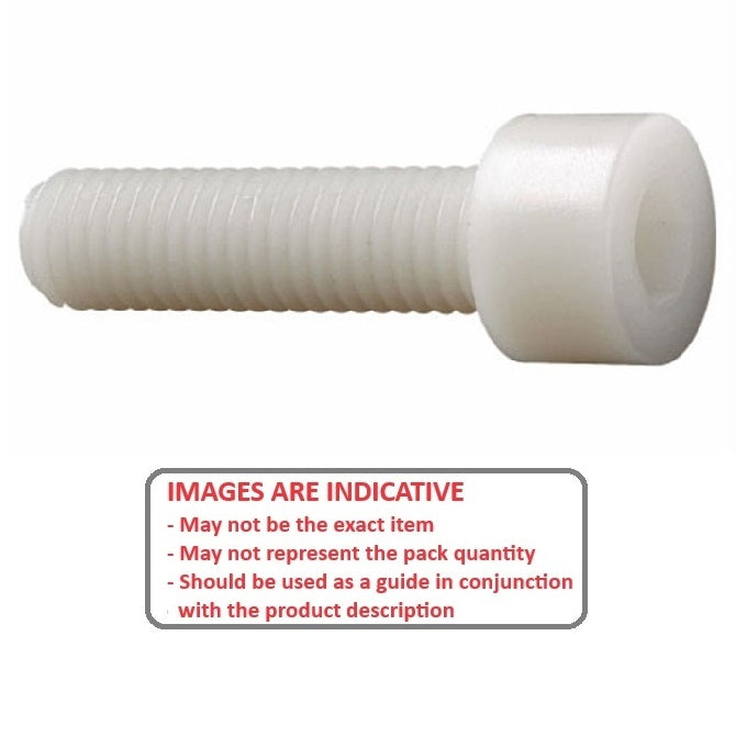 1043052 | SC028C-013-C-SK-N (50 Pcs) --- Socket Cap Screws - 4-40 UNC - 2.85mm - 12.7 mm - Nylon - Zytel 101 - Screw