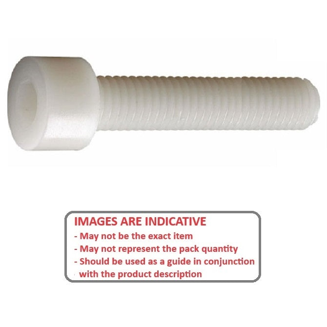 1050117 | SC035C-025-C-SK-N (10 Pcs) --- Socket Cap Screws - 6-32 UNC - 3.5mm - 25.4 mm - Nylon - Zytel 101 - Screw