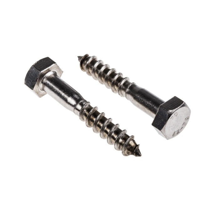1083111 | SCT0800-030-CO-S6 (50 Pcs) --- Coach Screws - Approx Diameter M8 - 30 mm - Stainless Steel 316 Similar to A4, 18-10 Screw