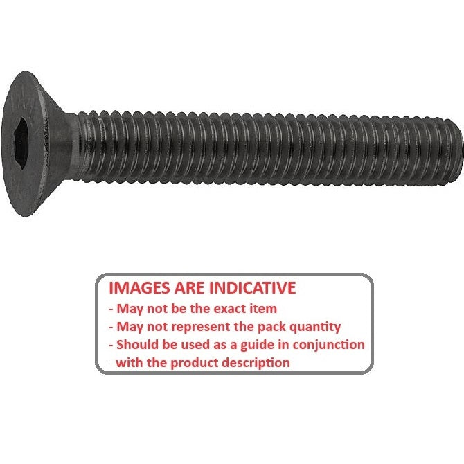 1043137 | SK028C-025-SK-C (50 Pcs) --- Countersunk Screws - 4-40 UNC - 2.85mm - 25.4 mm - High Tensile Steel / Black Oxide Socket Screw