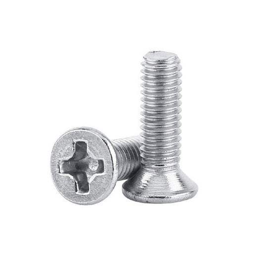 Countersunk Screws - 6-32 UNC - 3.5mm - 6.4 mm - Black Oxide Steel Phillips