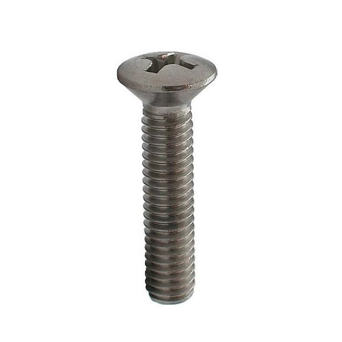 Countersunk Screws - M6 - 6x1mm - 25 mm - 304 Stainless Oval Top