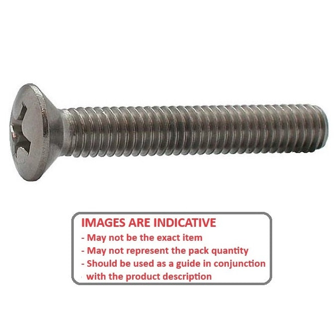 1068283 | SK060M-050-O-PH-S4 (5 Pcs) --- Countersunk Screws - M6 - 6x1mm - 50 mm - 304 Stainless Oval Top Screw