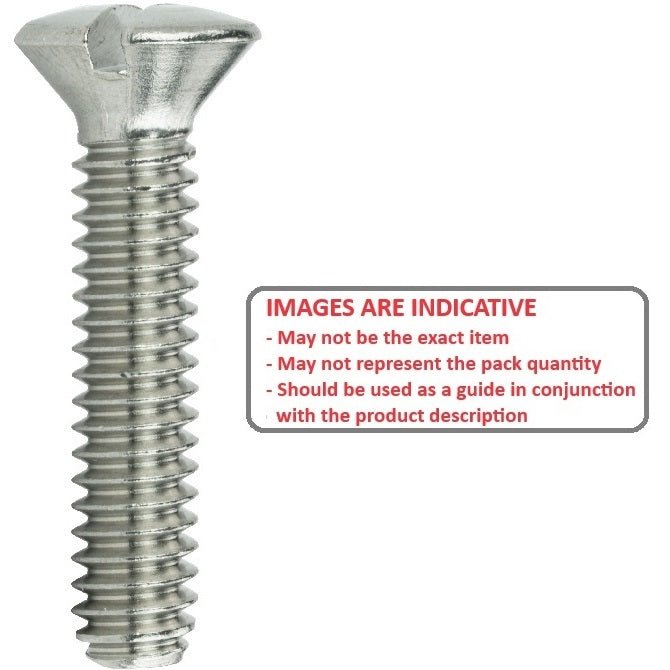 1062731 | SK050M-030-O-SL-S4 (10 Pcs) --- Countersunk Screws - M5 - 5x0.8mm - 30 mm - 304 Stainless Oval Top Screw