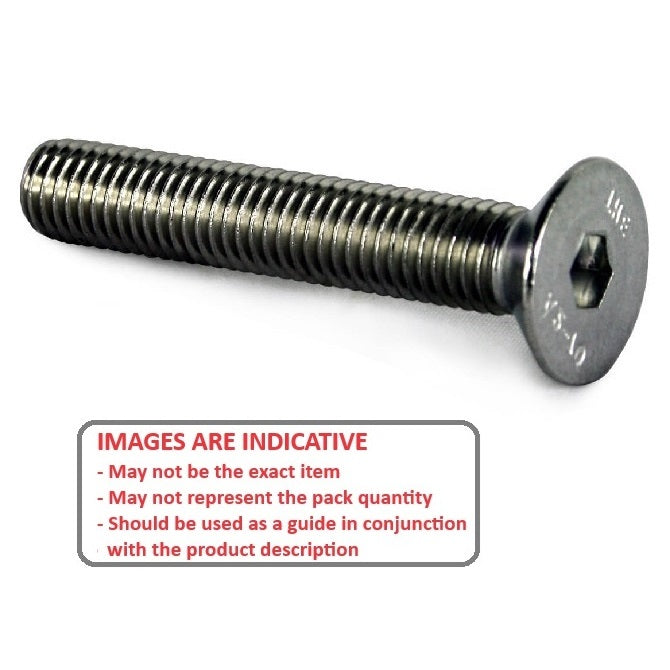 1037774 | SK015F-010-SK-S4 (10 Pcs) --- Countersunk Screws - 0-80 UNF - 1.52mm - 9.5 mm - 304 Stainless Socket Screw