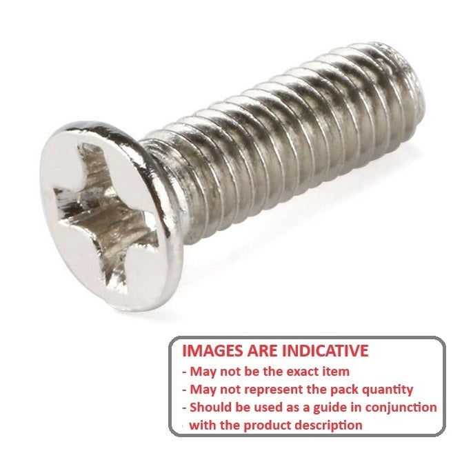 1044906 | SK030M-008-PH-S4 (100 Pcs) --- Countersunk Screws - M3 - 3x0.5mm - 8 mm - 304 Stainless Phillips Screw