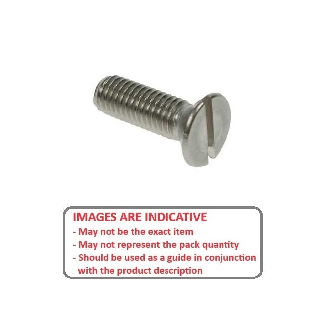 1044274 | SK030M-005-SL-S4 (30 Pcs) --- Countersunk Screws - M3 - 3x0.5mm - 5 mm - 304 Stainless Slotted Screw