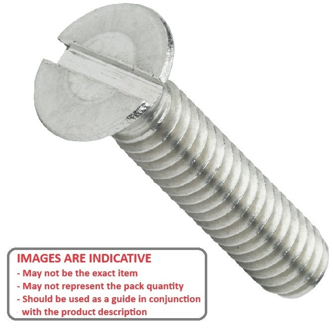 1095464 | SK127W-051-SL-S4 (50 Pcs) --- Countersunk Screws - 1/2-12 BSW - 12.7mm - 50.8 mm - 304 Stainless Slotted Screw