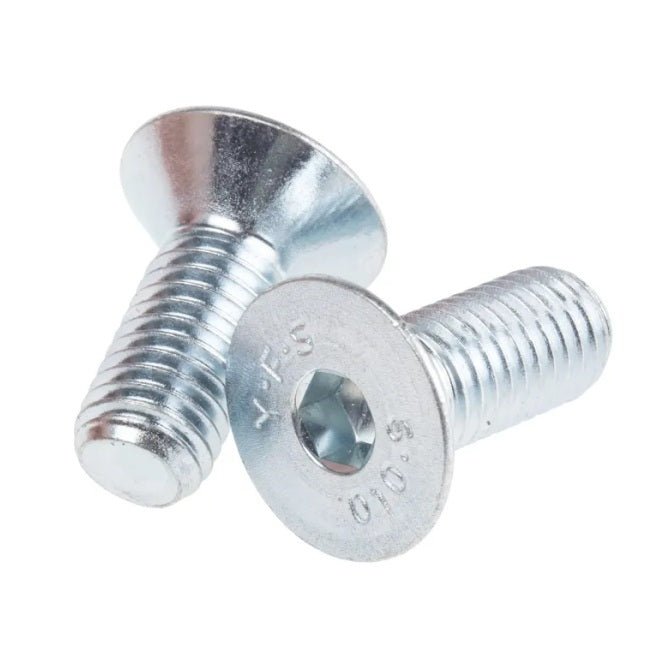 1052312 | SK040M-008-SK-CZ (10 Pcs) --- Countersunk Screws - M4 - 4x0.7mm - 8 mm - Zinc Plated Steel Socket Screw