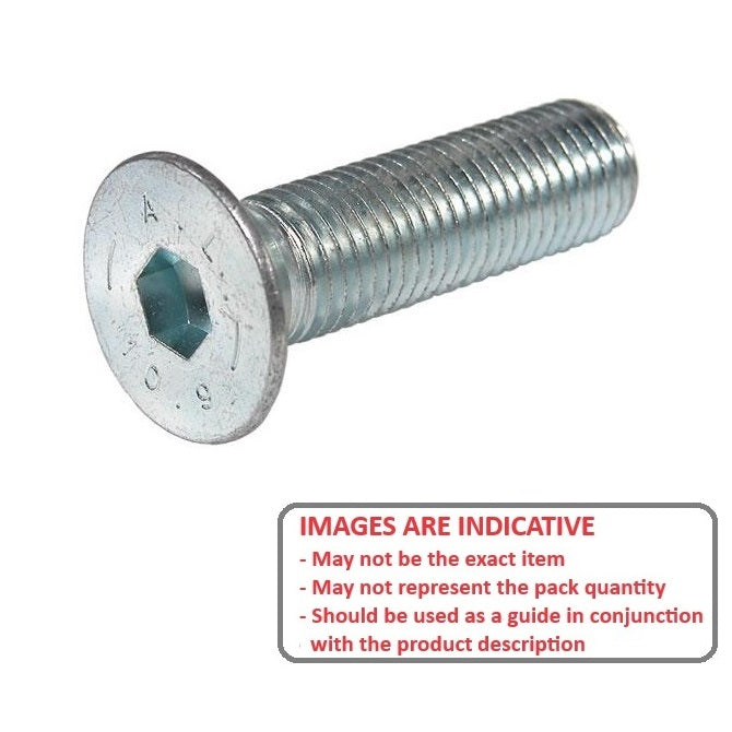 1053408 | SK040M-016-SK-CZ (100 Pcs) --- Countersunk Screws - M4 - 4x0.7mm - 16 mm - Zinc Plated Steel Socket Screw