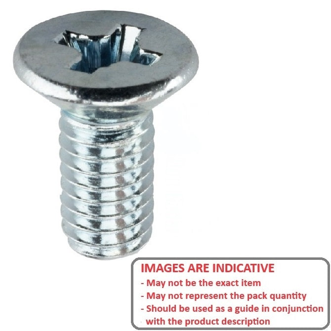1059147 | SK048F-013-PH-CZ (50 Pcs) --- Countersunk Screws - 10-32 UNF - 4.76mm - 12.7 mm - Zinc Plated Steel Phillips Screw