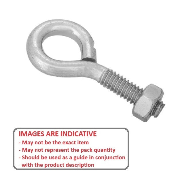1073130 | BEB-1400RS --- Bent Eye Bolts - 1/4-20 UNC - 6.35mm - 50.8x25.4 mm Stainless Steel