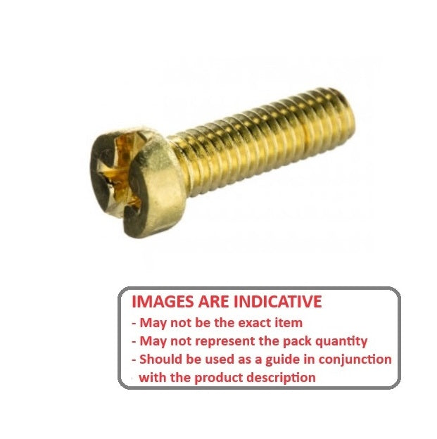 1044926 | SC030M-008-F-PH-BR (20 Pcs) --- Fillister Head Screws - M3 - 3x0.5mm - 8 mm - Brass Phillips Screw
