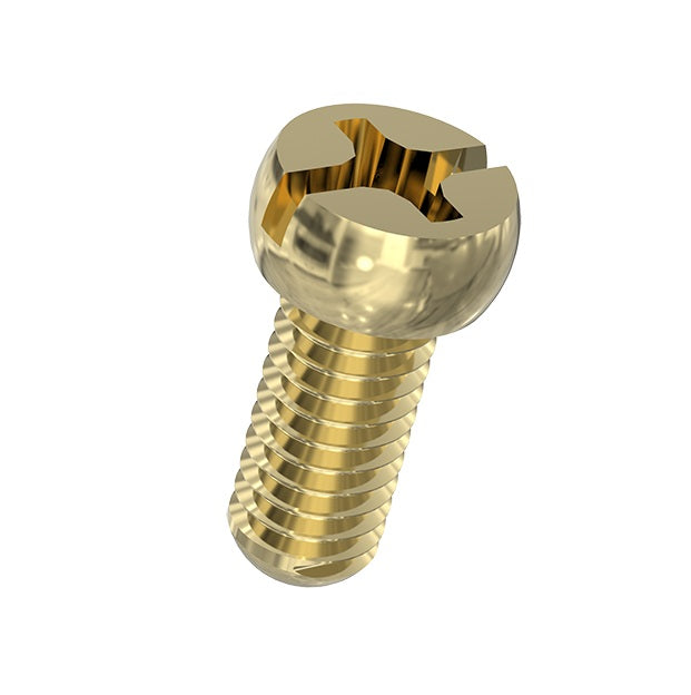 1044568 | SC030M-006-F-PH-BR (20 Pcs) --- Fillister Head Screws - M3 - 3x0.5mm - 6 mm - Brass Phillips Screw