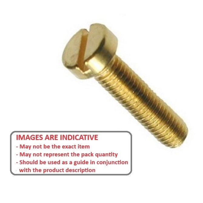 1055907 | SC047B-038-F-SL-BR (200 Pcs) --- Fillister Head Screws - 2BA - 4.7mm - 38.1 mm - Brass Slotted Screw