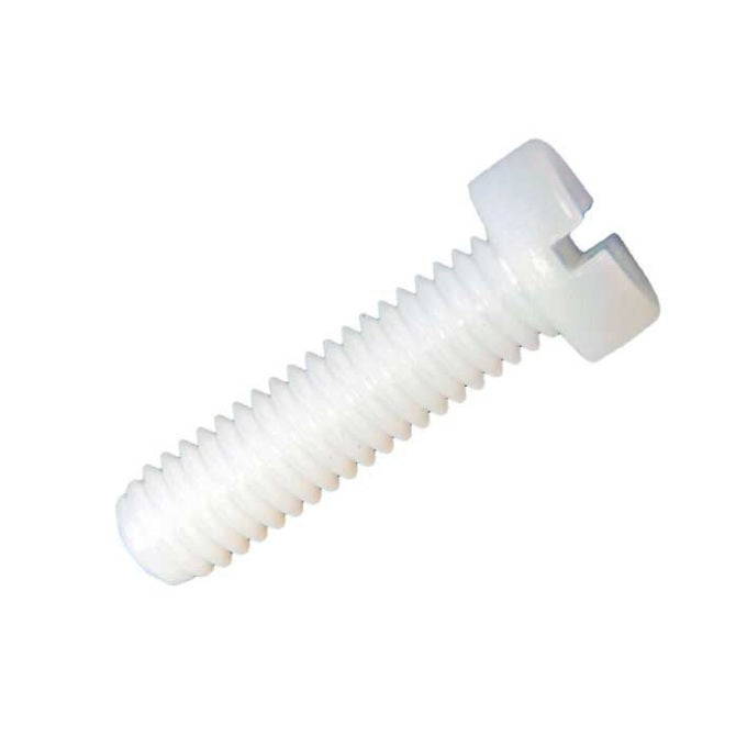 1042992 | SC028C-007-F-SL-N (50 Pcs) --- Fillister Head Screws - 4-40 UNC - 2.85mm - 7.9 mm - Nylon - Zytel 101 - Slotted Screw