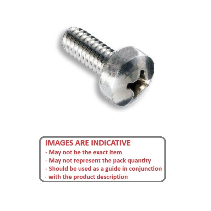 1042951 | SC028C-006-F-PH-S4 (50 Pcs) --- Fillister Head Screws - 4-40 UNC - 2.85mm - 6.4 mm - 304 Stainless Phillips Screw