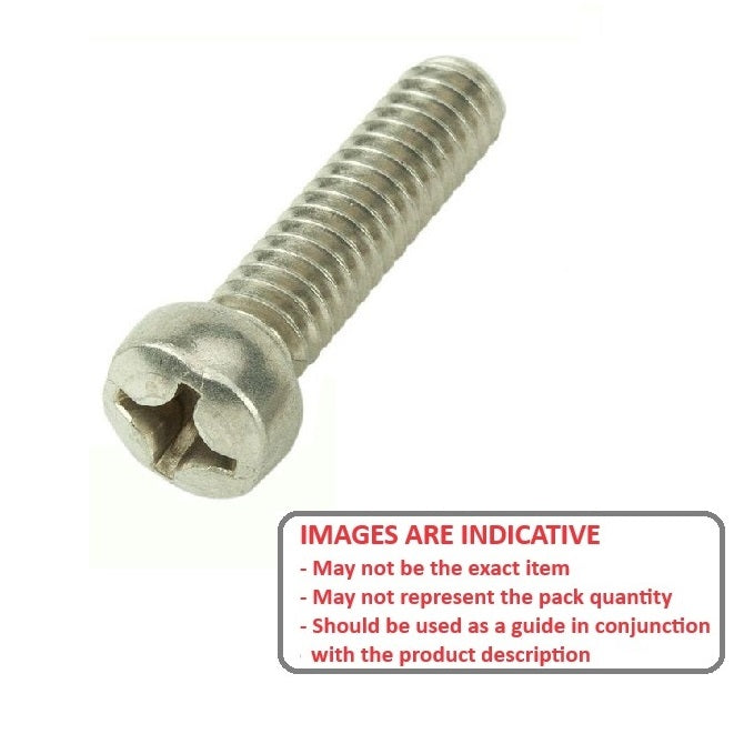 1042026 | SC025M-008-F-PH-CZ (100 Pcs) --- Fillister Head Screws - M2.5 - 2.5x0.45mm - 8 mm - Zinc Plated Steel Phillips Screw