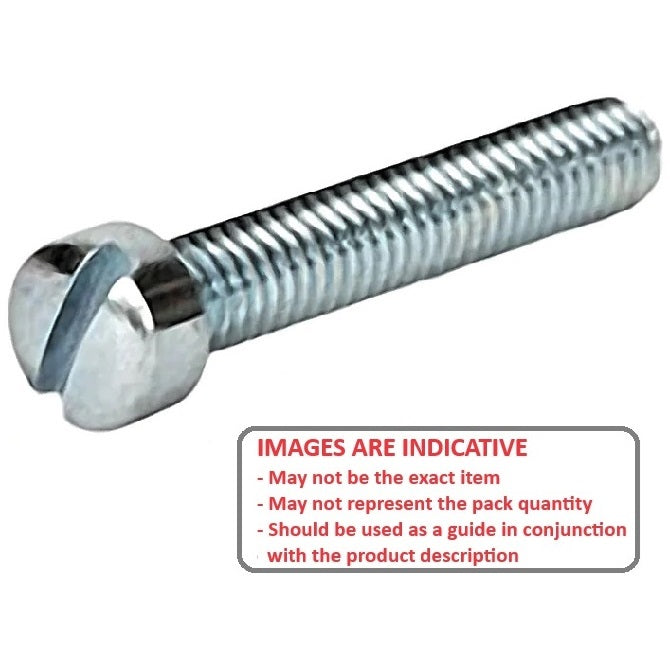 1050409 | SC036B-013-F-SL-CZ (20 Pcs) --- Fillister Head Screws - 4 BA - 3.607mm - 12.7 mm - Zinc Plated Steel Screw
