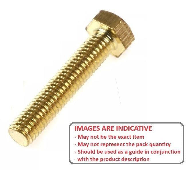 1036732 | SC012F-006-H-BR (10 Pcs) --- Hex Head Screws - 00-90 UNF - 1.19mm - 6.4 mm - Brass Screw
