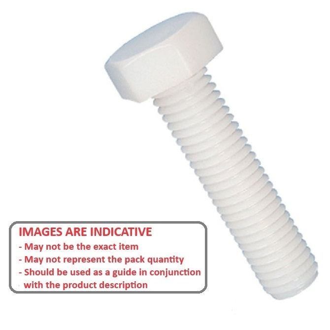 1050151 | SC035C-032-H-SL-N (45 Pcs) --- Hex Head Screws - 6-32 UNC - 3.5mm - 31.8 mm - Nylon - Zytel 101 - Slotted Screw