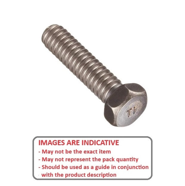 1053401 | SC040M-016-HS-T5 (100 Pcs) --- Hex Head Screws - M4 - 4x0.7mm - 16 mm - Titanium Grade 5 Full Thread Screw