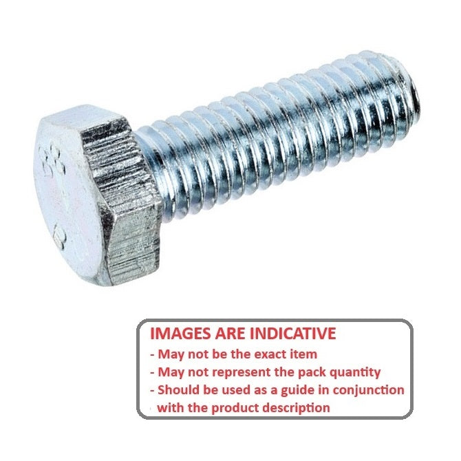 1052677 | SC040M-010-HS-CZ (100 Pcs) --- Hex Head Screws - M4 - 4x0.7mm - 10 mm - Zinc Plated Steel Full Thread Screw