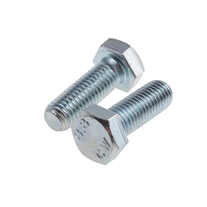 1052677 | SC040M-010-HS-CZ (100 Pcs) --- Hex Head Screws - M4 - 4x0.7mm - 10 mm - Zinc Plated Steel Full Thread Screw