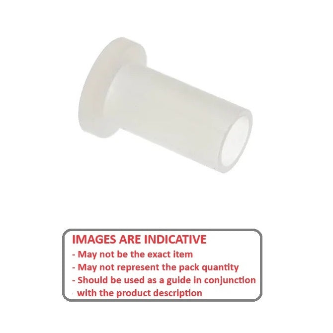 1043251 | SI-028-048 (10 Pcs) --- Screw Insulators - 4 UNC/UNF - 2.85mm - 4.775x2.921 mm - Nylon Zytel 101 Insulator