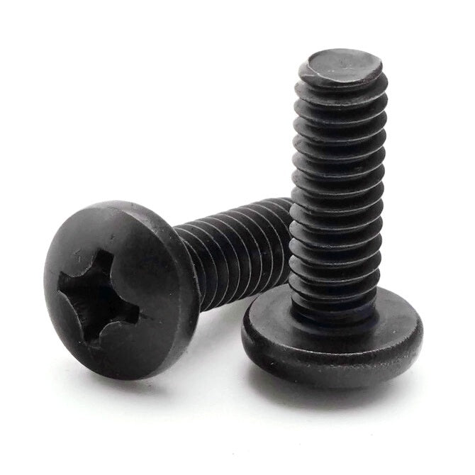 1042966 | SC028C-006-P-PH-C (50 Pcs) --- Pan Head Screws - 4-40 UNC - 2.85mm - 6.4 mm - Black Oxide Steel Phillips Screw