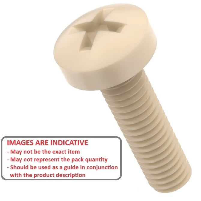 1039018 | SC020M-004-P-PH-PK (8 Pcs) --- Pan Head Screws - M2 - 2x0.4mm - 4 mm - PEEK Phillips Screw