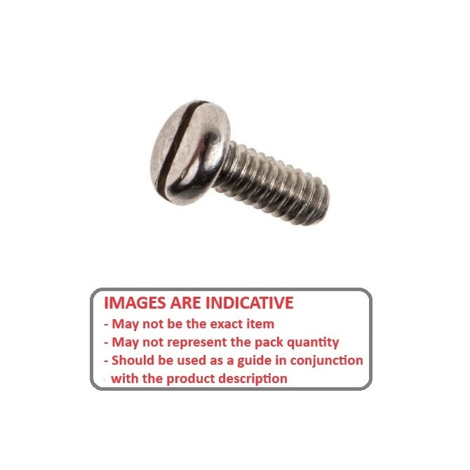 1044898 | SC030M-008-P-SL-S3 (15 Pcs) --- Pan Head Screws - M3 - 3x0.5mm - 8 mm - 303 Stainless Slotted Screw