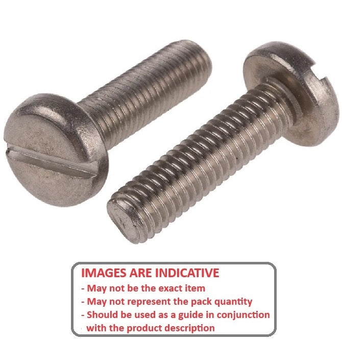 1042357 | SC025M-025-P-SL-S3 (50 Pcs) --- Pan Head Screws - M2.5 - 2.5x0.45mm - 25 mm - 303 Stainless Slotted Screw